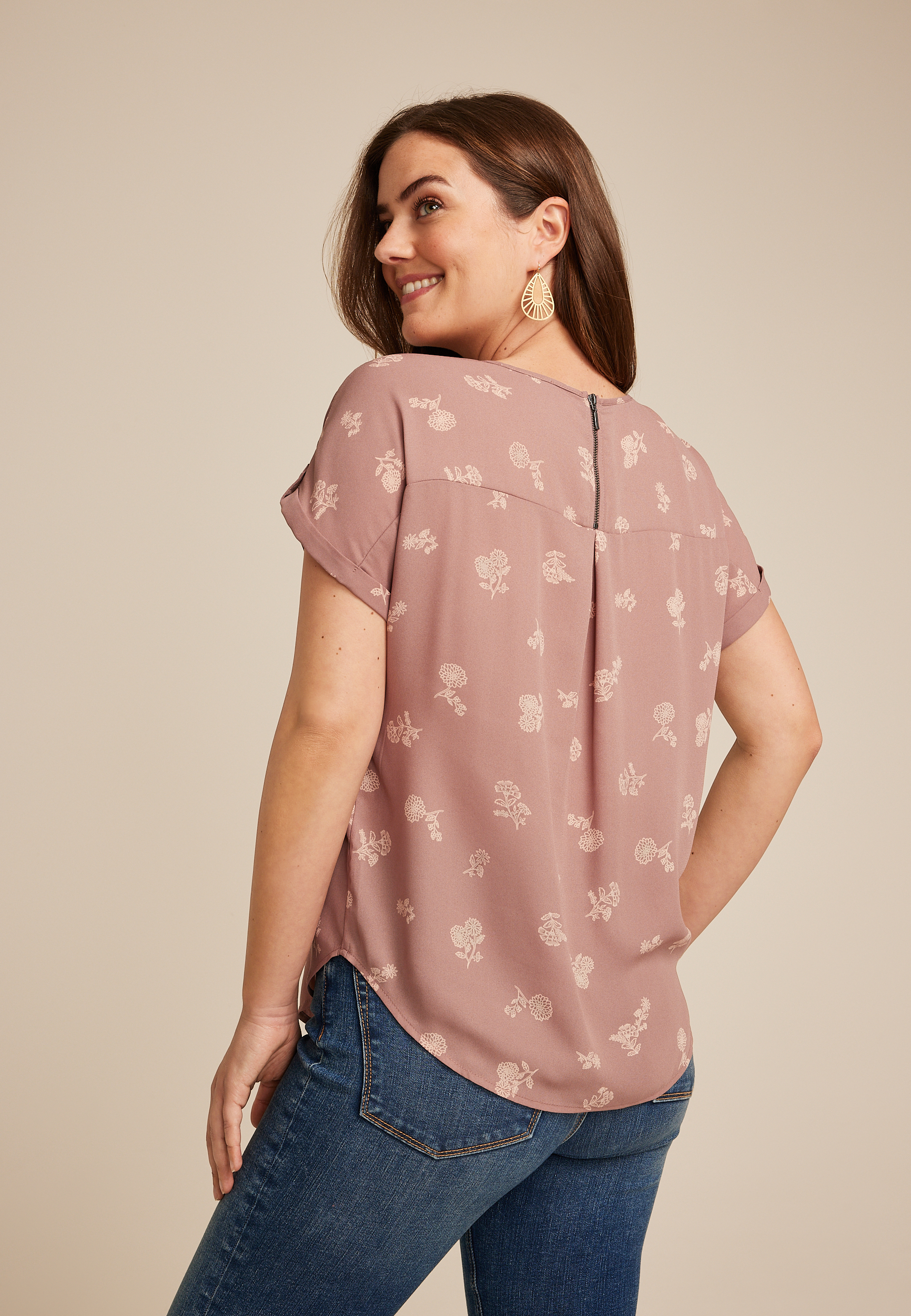 Delton Zipper Back Blouse, C9248, large