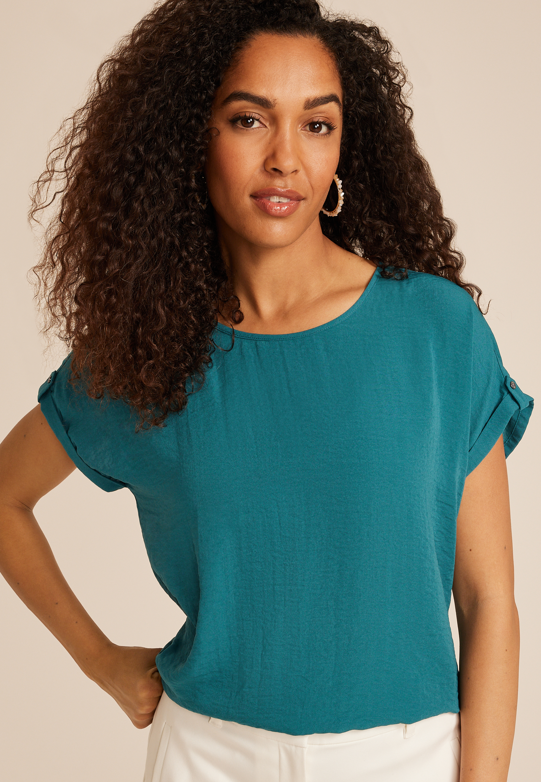 Delton Zipper Back Blouse