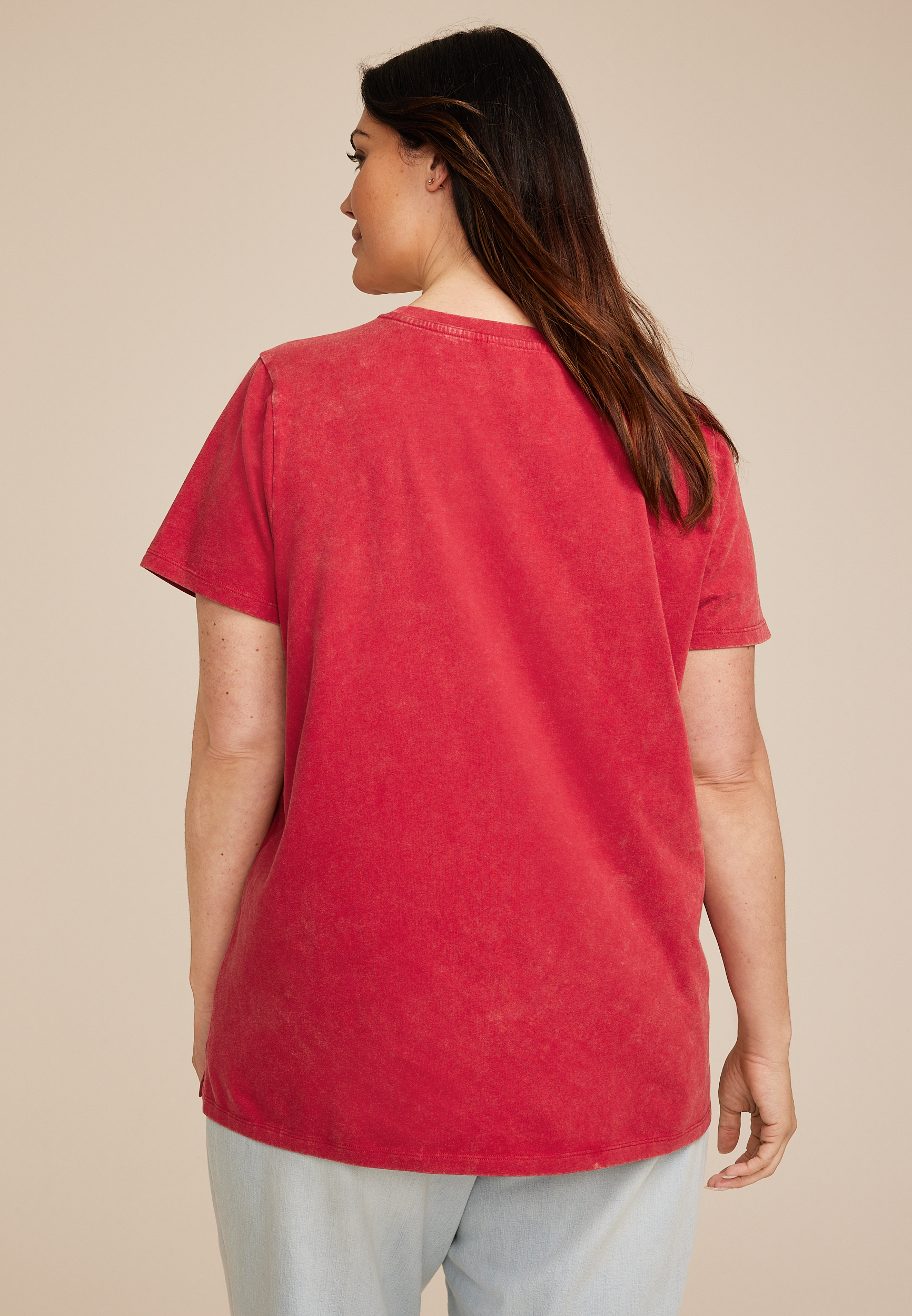 Plus Size Baseball Season Classic Fit Graphic Tee, RED, large