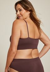 True Stretch Seamless Cinched Front Bralette, , small