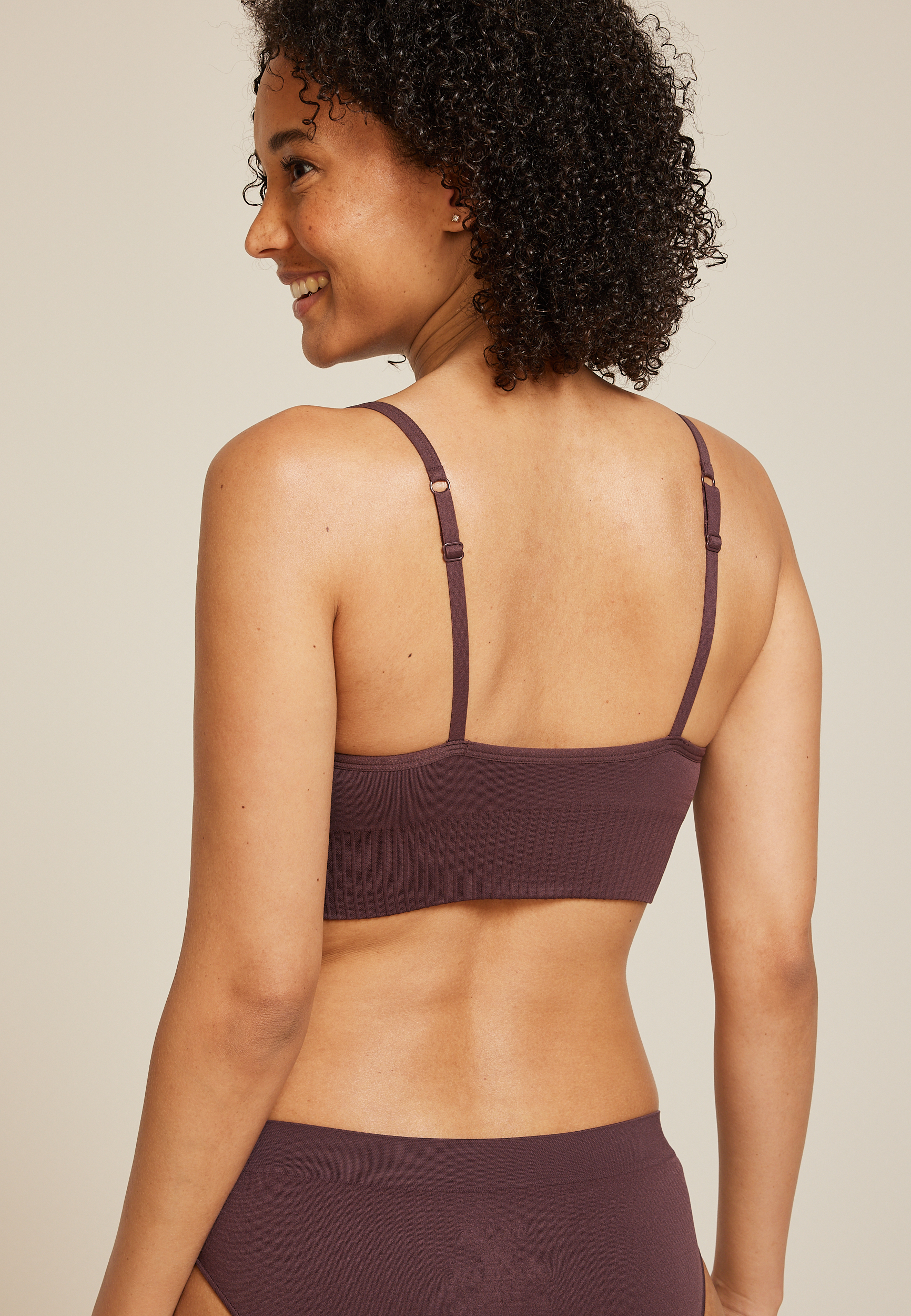 True Stretch Seamless Cinched Front Bralette, , large