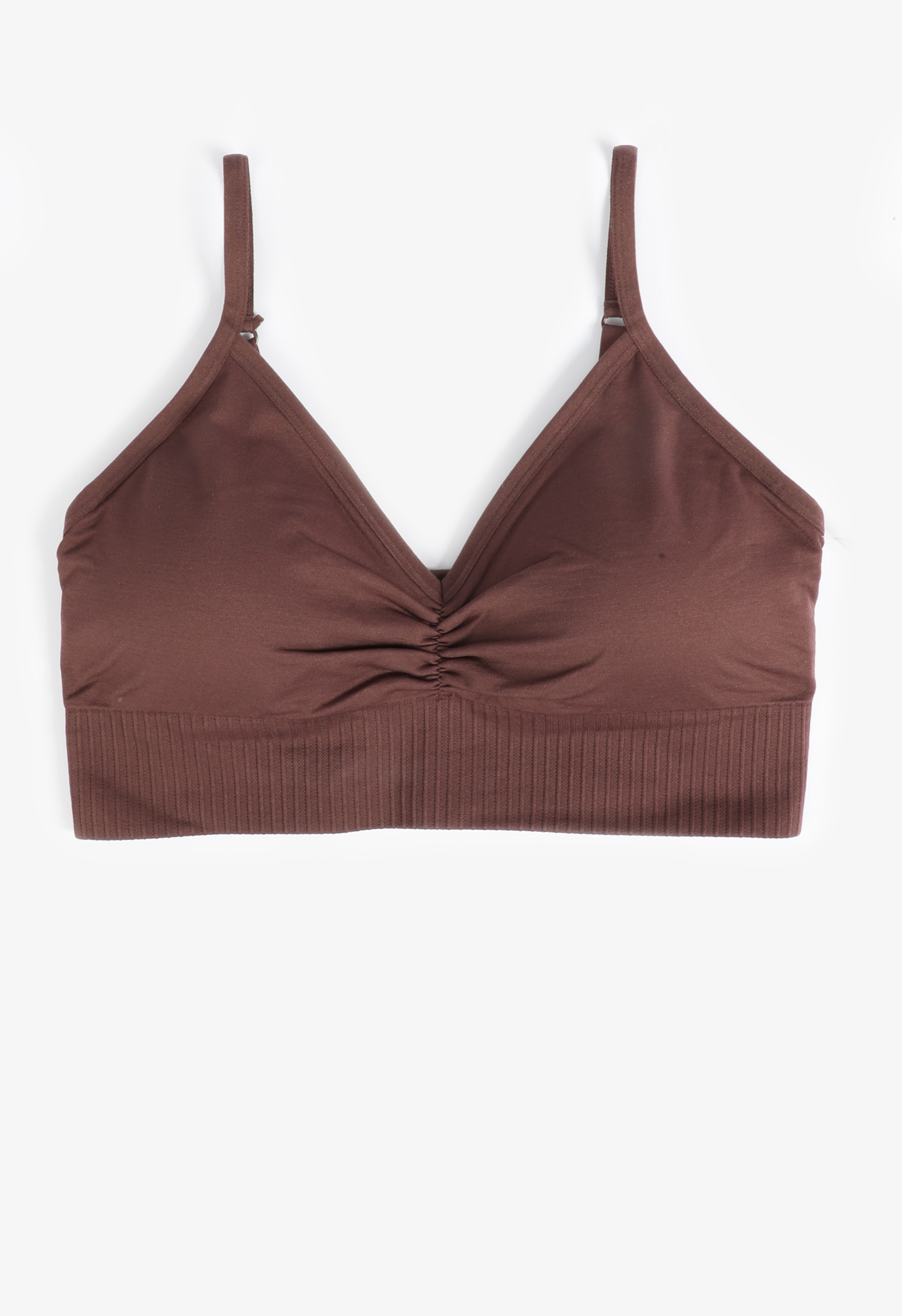 True Stretch Seamless Cinched Front Bralette, , large