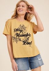 Stay Humble And Kind Relaxed Fit Graphic Tee, , small