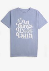 All Things By Faith Relaxed Fit Graphic Tee, C81, small