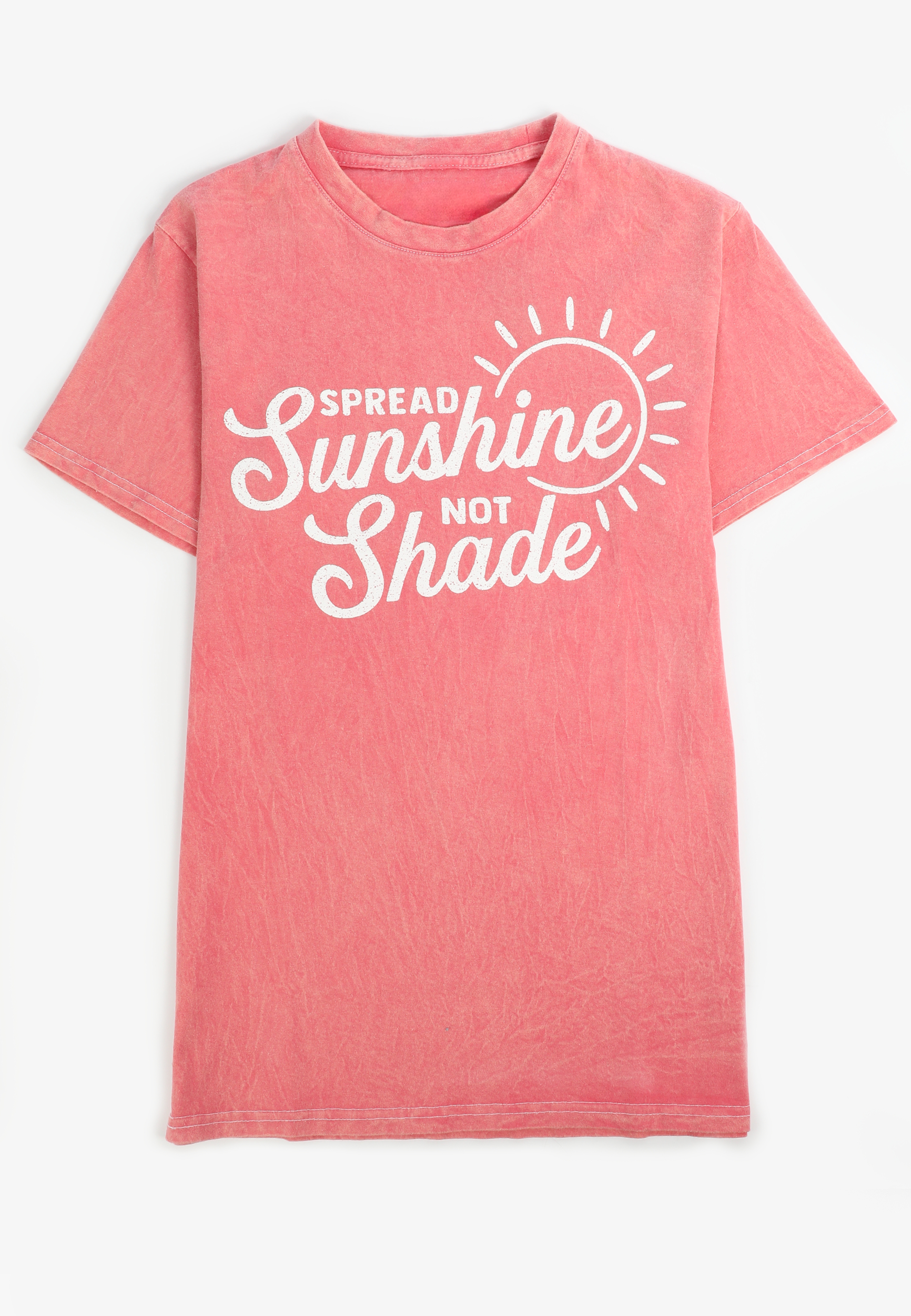 Spread Sunshine Not Shade Relaxed Fit Graphic Tee, CORAL, large