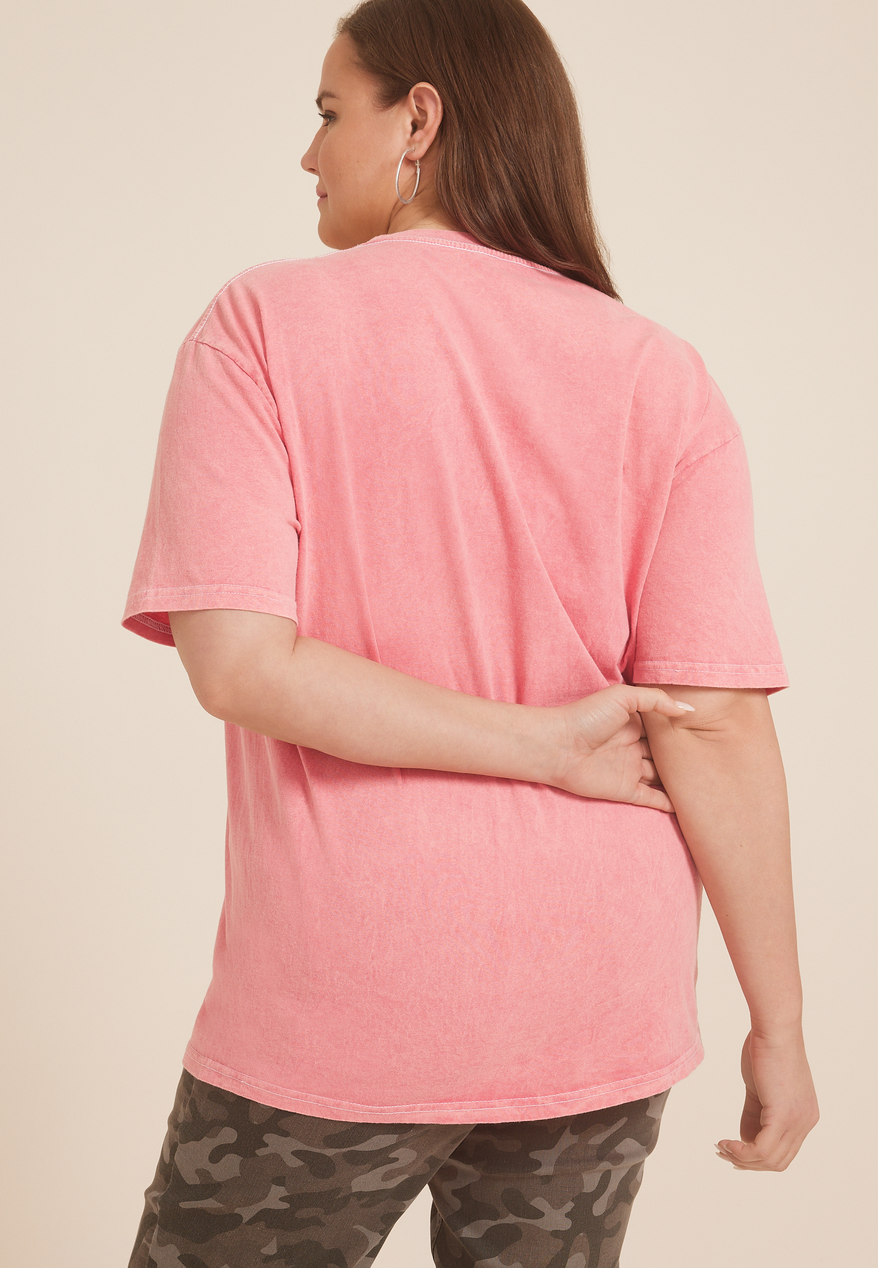 Plus Size Spread Sunshine Not Shade Relaxed Fit Graphic Tee, CORAL, large