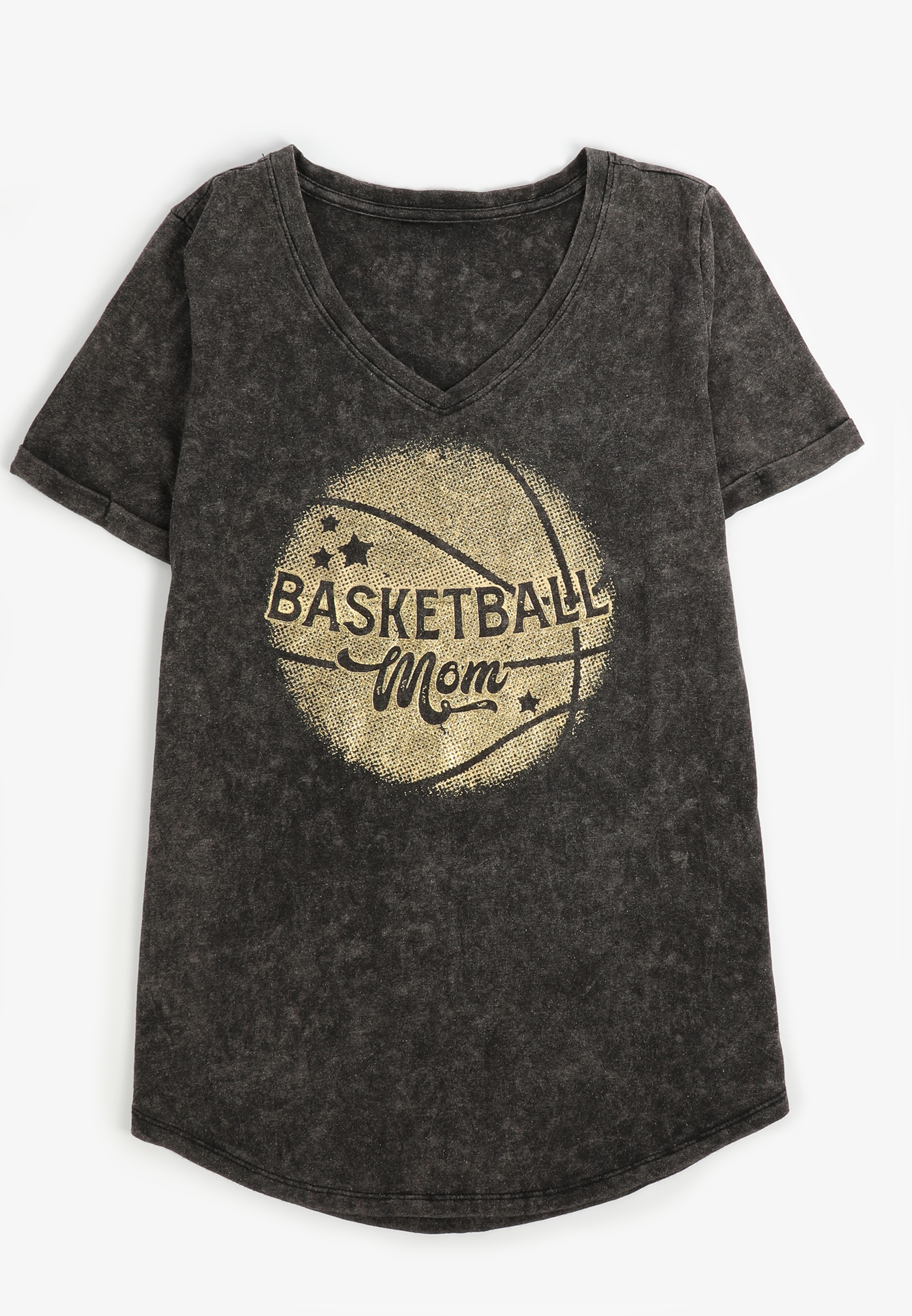 Basketball Mom Classic Fit Graphic Tee, BLACK, large