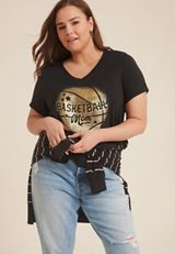 Plus Size Basketball Mom Classic Fit Graphic Tee, C106, small