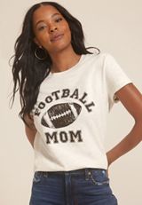 Football Mom Oversized Fit Graphic Tee, OATMEAL HEATHER, small