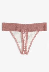 Simply Comfy Cotton Floral Thong Panty, , small