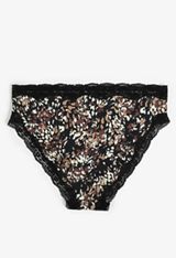 True Stretch High Waist Jersey Printed Bikini Panty, C1756, small