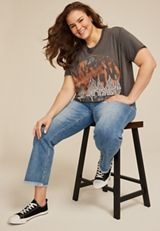 Plus Size Def Leppard Oversized Fit Graphic Tee, , small