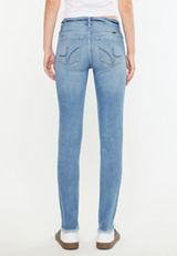 KanCan&trade; Mid Rise Open Ripped Frayed Hem Skinny Jean, C2806, small