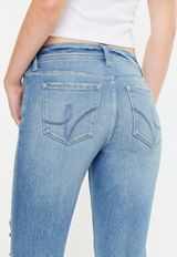 KanCan&trade; Mid Rise Open Ripped Frayed Hem Skinny Jean, C2806, small