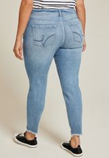 Plus Size KanCan&trade; Mid Rise Open Ripped Frayed Hem Skinny Jean, C2806, small