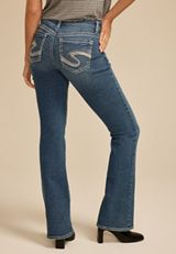 Silver Jeans Co.&reg; Elyse Vintage Thick Stitch Mid Rise Bootcut Jean, C3337, small