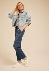 m jeans by maurices&trade; Dark Soft Knit High Rise Ankle Jogger, DARK SANDBLAST, small