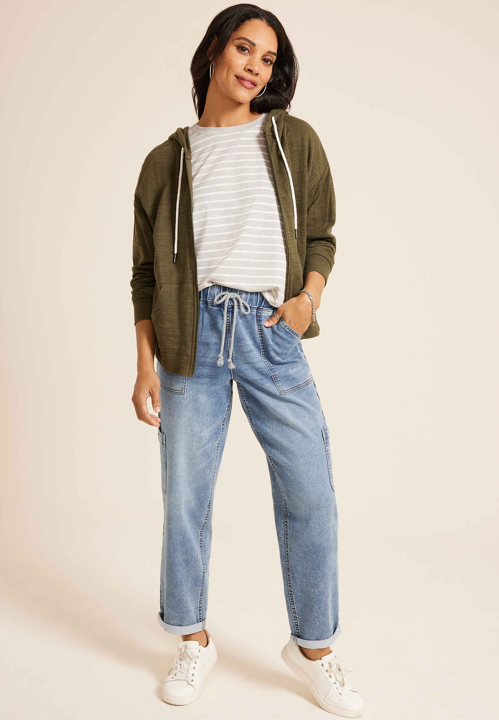 m jeans by maurices™ Soft Knit High Rise Ankle Jogger