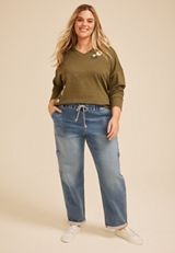Plus Size m jeans by maurices&trade; Soft Knit High Rise Ankle Jogger, C3337, small