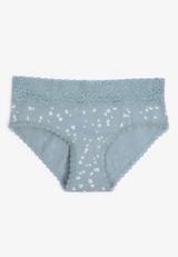 Simply Comfy Cotton Floral Hipster Panty, BLUE COMBO, small