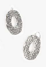Hammered Oval Studded Earrings, , small