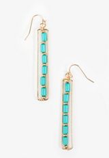 Turquoise And Gold Getaway Drop Earrings, , small