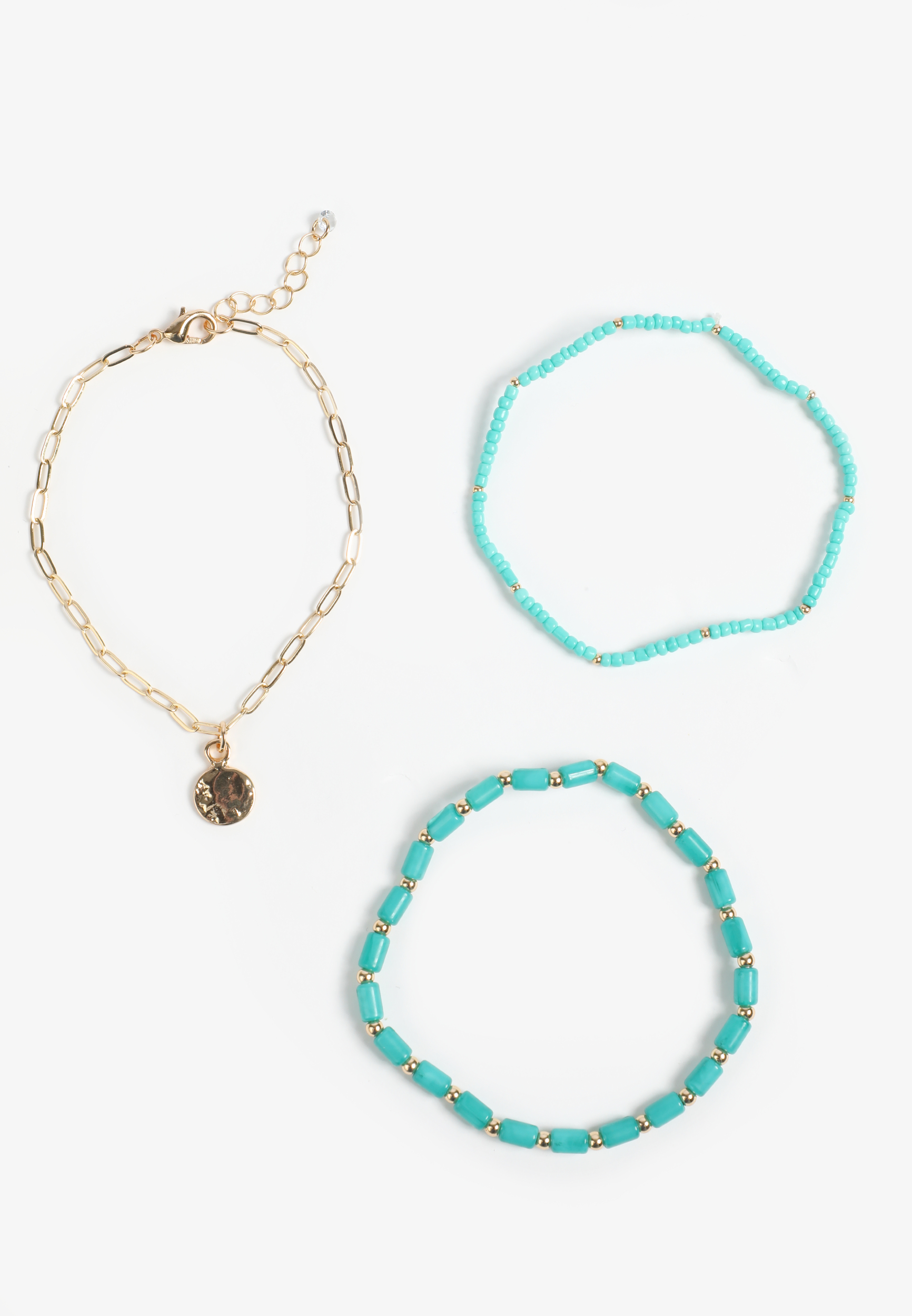Turquoise And Gold Getaway Bracelet Set
