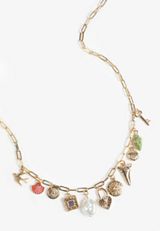 Getaway Charm Necklace, GOLD, small