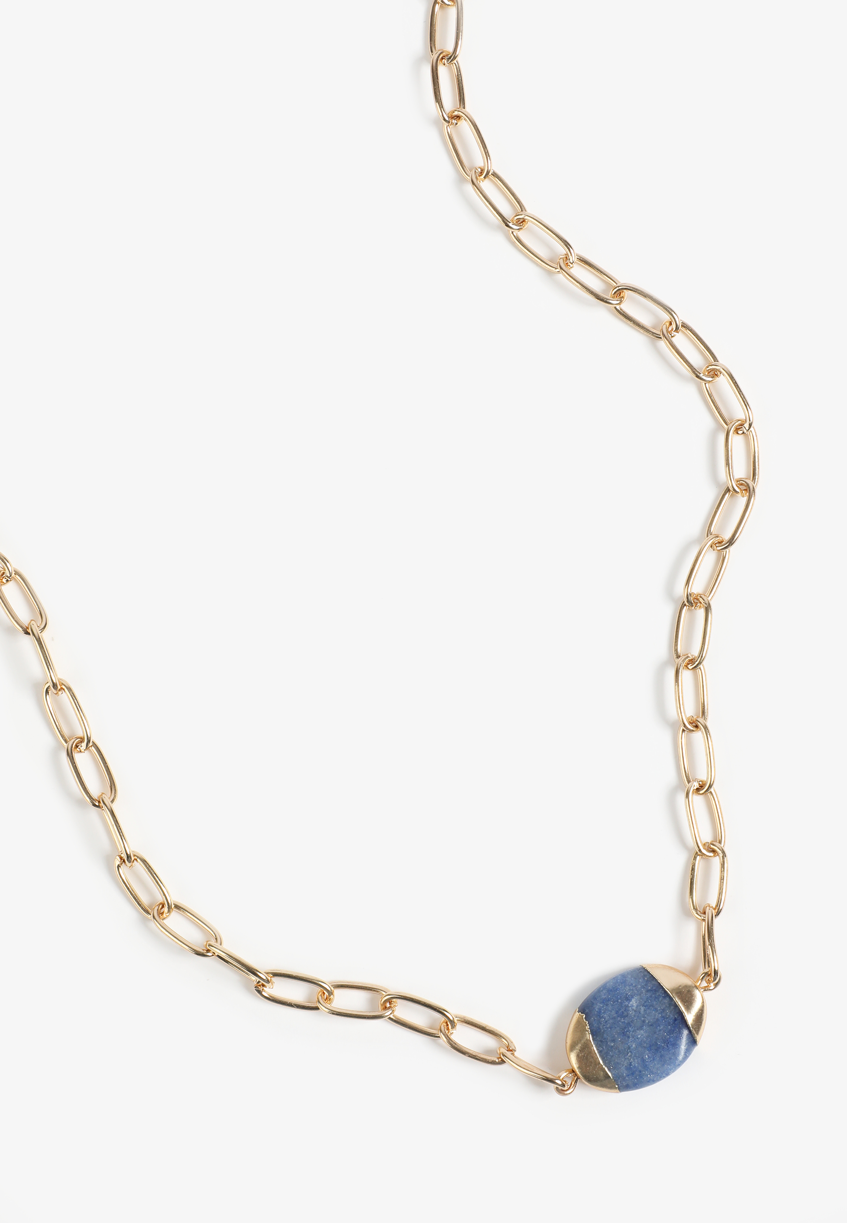 Tidal Blue Stone Pendant Necklace