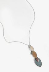 Tidal Wave Leaf Linear Pendant Necklace, C431, small
