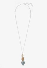 Tidal Wave Leaf Linear Pendant Necklace, C431, small