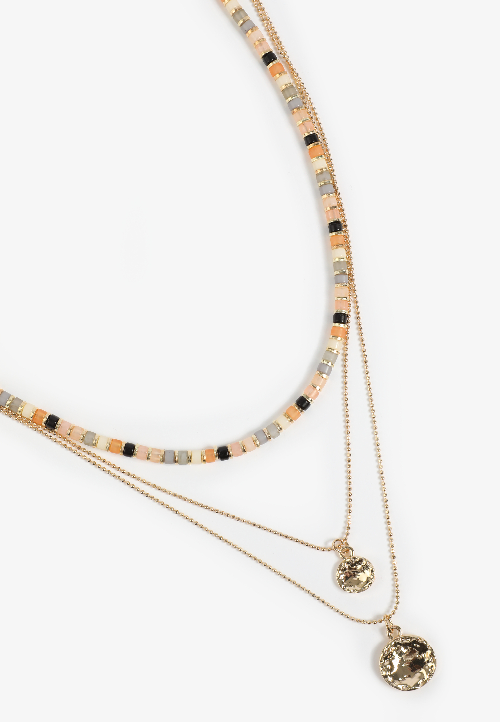 Sandy Shore Triple Layered Beaded Necklace