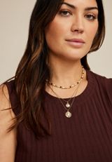 Sandy Shore Triple Layered Beaded Necklace, C605, small