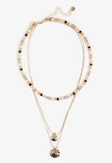 Sandy Shore Triple Layered Beaded Necklace, C605, small