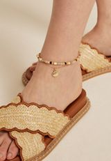 Sandy Shore Beaded Anklet, , small