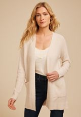 90s Waffle Knit Slouch Open Front Cardigan, C2445, small