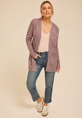 90s Checkered Open Front Cardigan, C9247, small