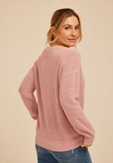 Slouchy Henley Sweater, C4291, small