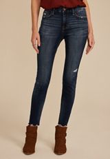 Flying Monkey&trade; Mid Rise Ripped Hem Skinny Jean, C258, small