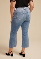 Plus Size Flying Monkey&trade; High Rise Acid Raw Hem Ankle Bootcut, C3337, small