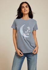 Floral Moon Classic Fit Graphic Tee, C4656, small