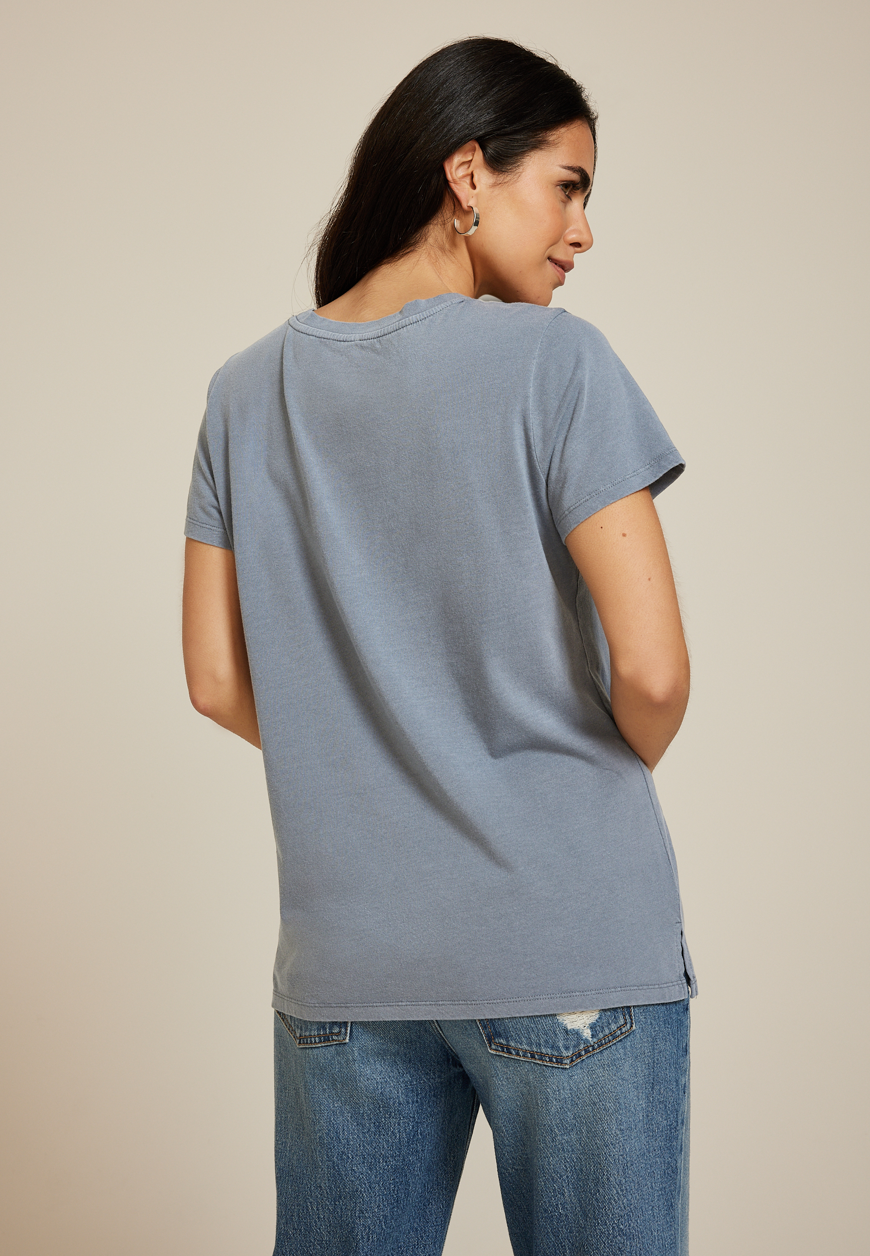 Floral Moon Classic Fit Graphic Tee, C4656, large