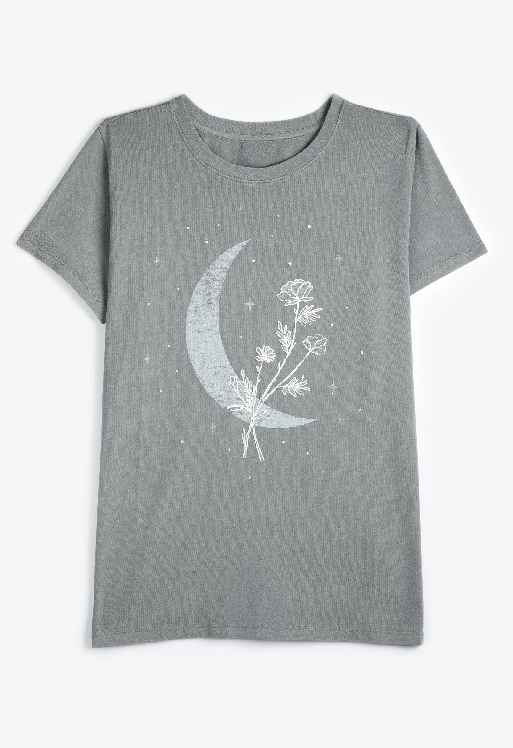 Floral Moon Classic Fit Graphic Tee, C4656, large