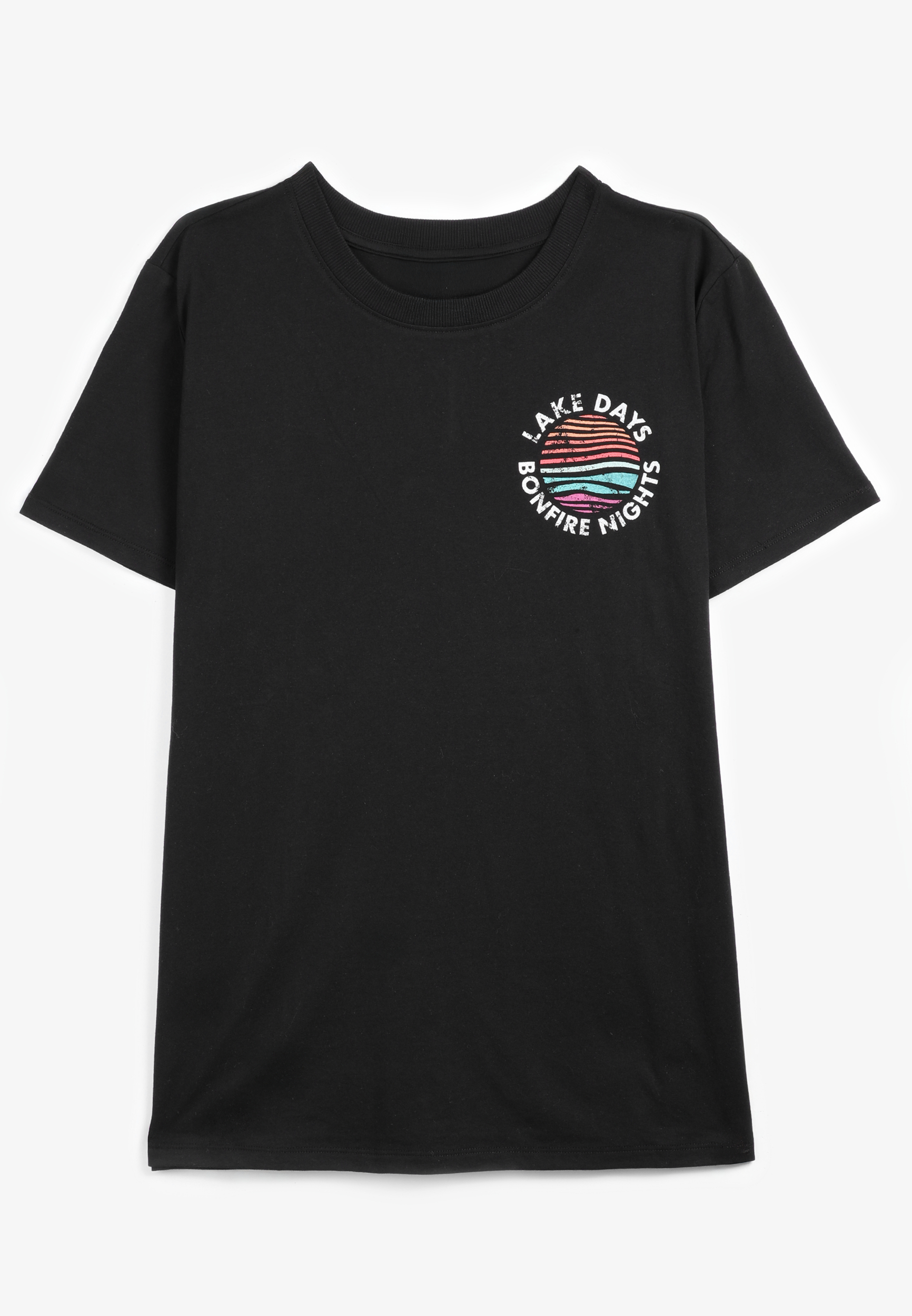 Plus Size Lake Days Bonfire Nights Oversized Fit Graphic Tee, C106, large