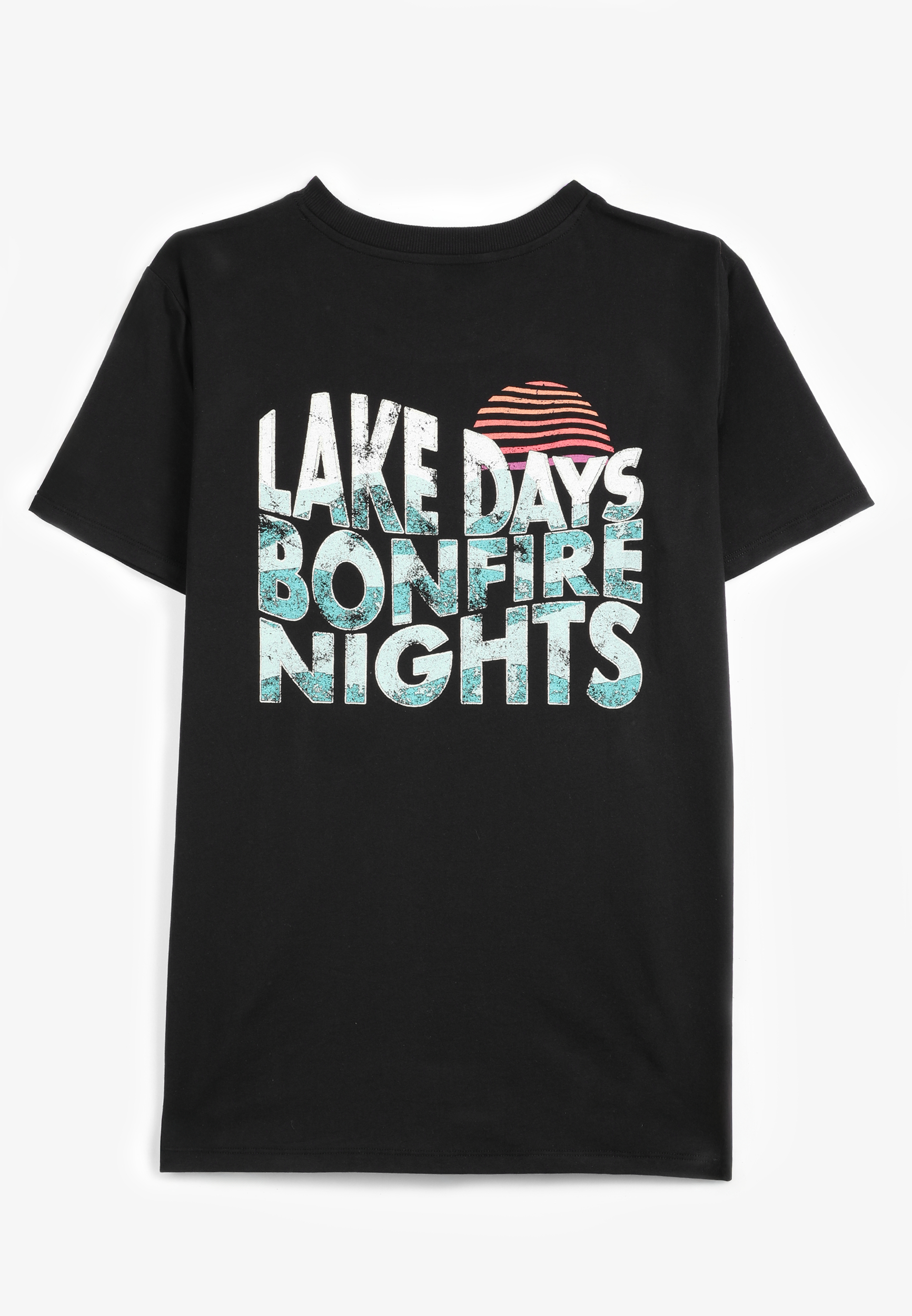 Plus Size Lake Days Bonfire Nights Oversized Fit Graphic Tee, C106, large