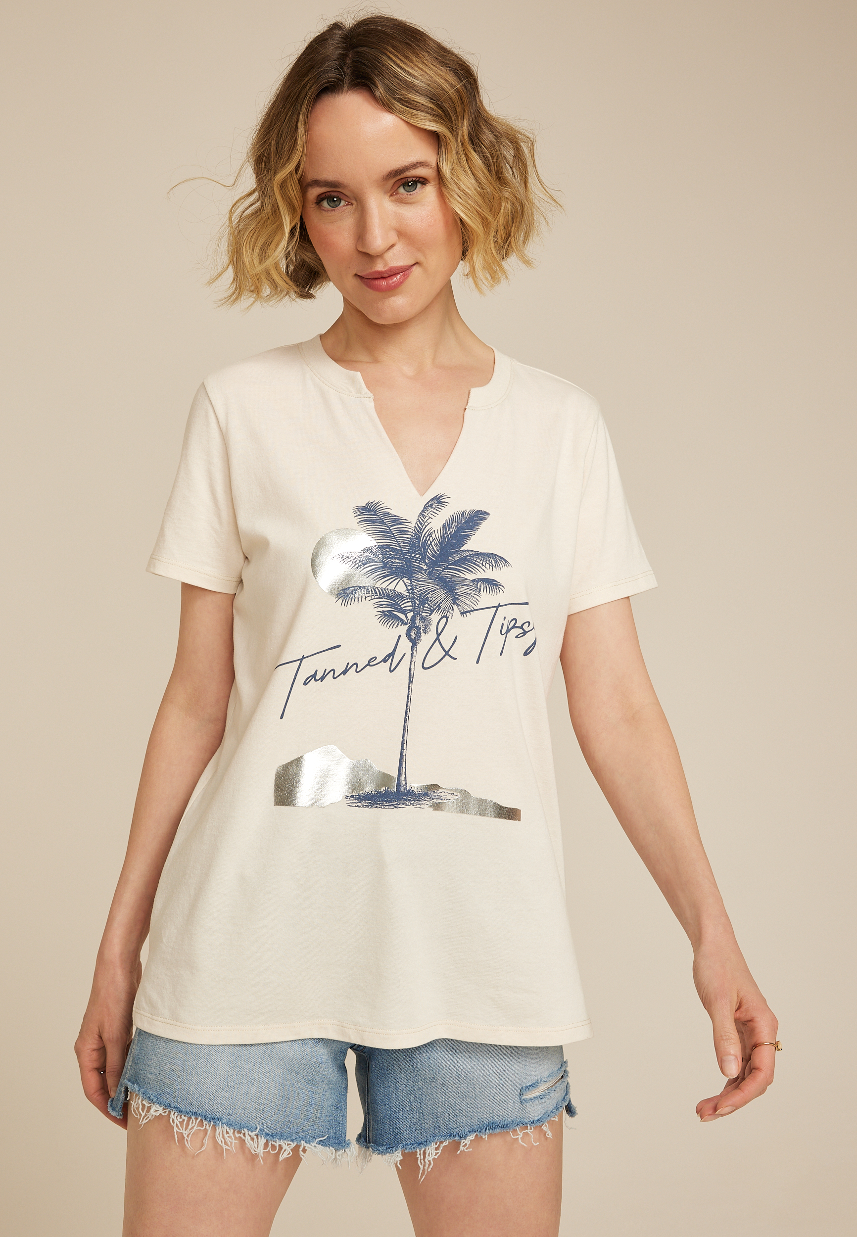 Tanned and Tipsy Classic Fit Graphic Tee
