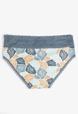 Simply Comfy Cotton Leaf Print Hipster Panty, C954, small