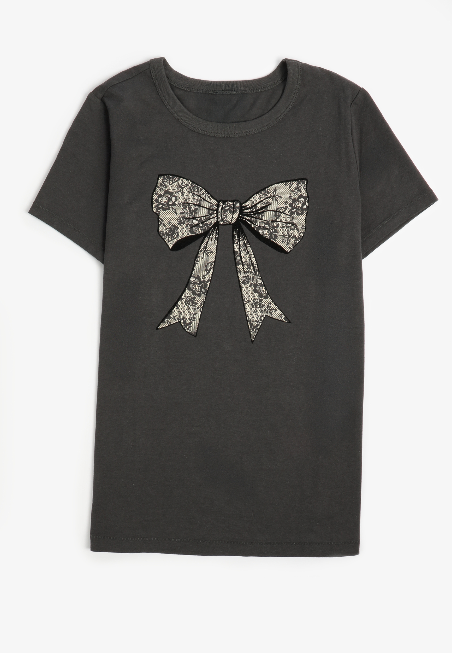 Lace Bow Classic Fit Graphic Tee, C1876, large