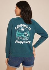 Peanuts Camping Is My Happy Place Relaxed Fit Sweatshirt, C9266, small