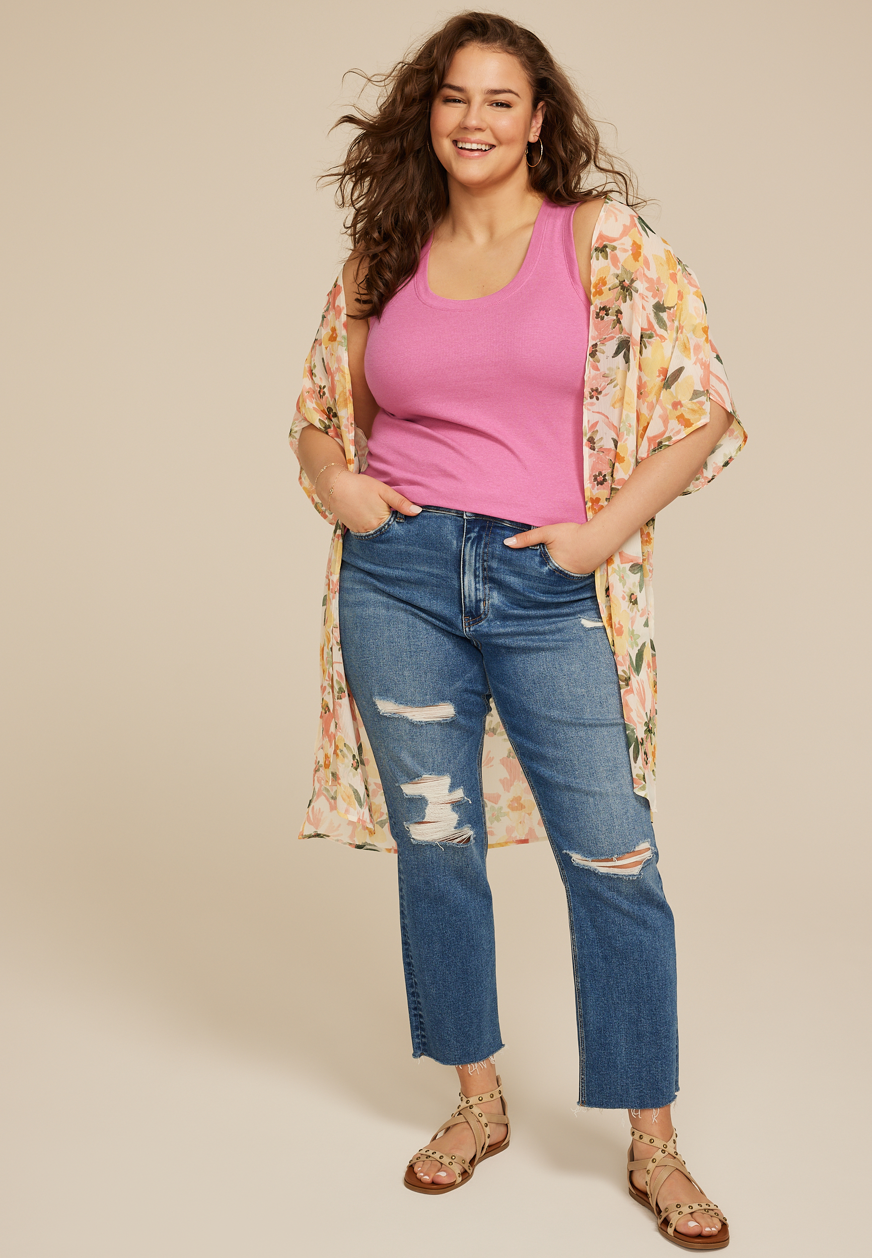 Plus Size 24/7 U Line Tank Top, C6615, large